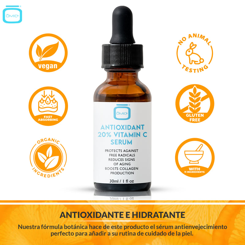 OMIC+ Sérum Antioxydant Vit C (20% VITAMINE C) - 30ml / 1 Fl Oz