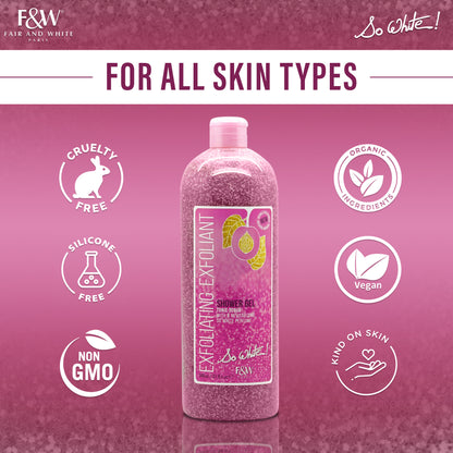 Fair & White So White Exfoliating Shower Gel / Tonic Scrub - Revitalizing shower gel - 940ml / 31.8 fl oz