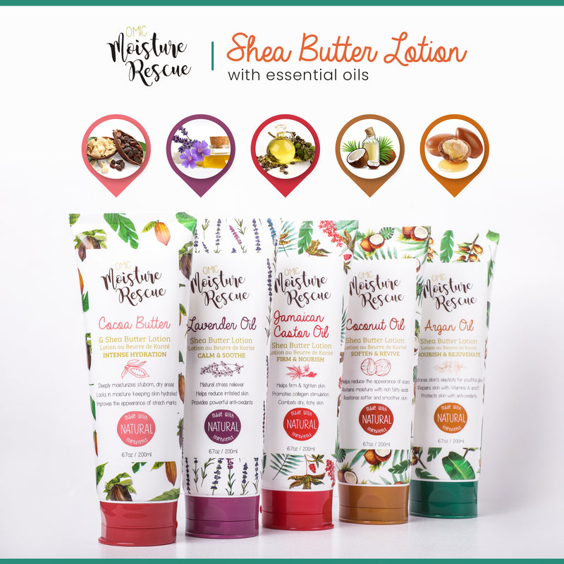 Tube de lotion au beurre de karité Moisture Rescue avec huile d'argan