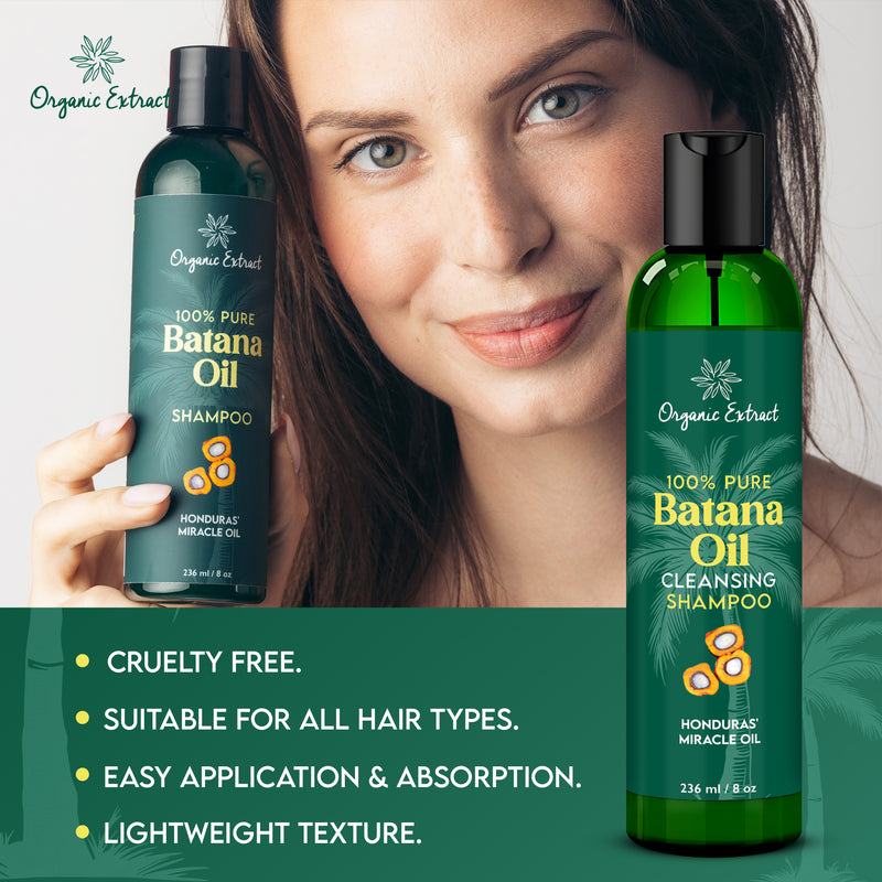 Organic Extract Batana Oil Hair Shampoo 8 oz/236ml