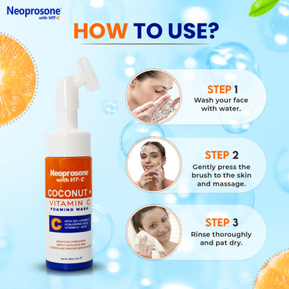 Neoprosone Coconut & Vit C Foaming Wash 150ml