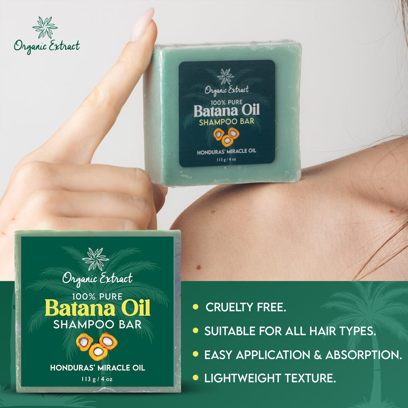 Organic Extract Batana Oil Shampoo bar 4 oz/ 118ml