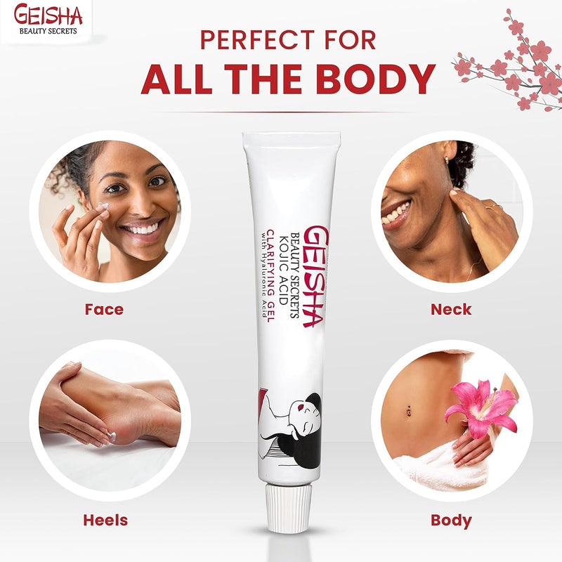 Geisha Clarifying Gel with Kojic Acid & Hyaluronic Acid 30g Mitchell Group USA, LLC - Mitchell Brands - Skin Lightening, Skin Brightening, Fade Dark Spots, Shea Butter, Hair Growth Products
