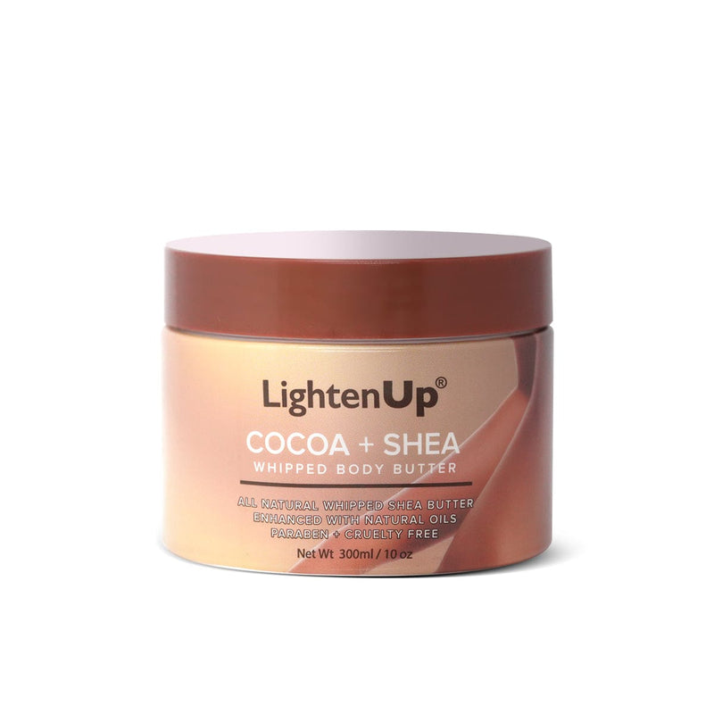 LightenUp Plus Cocoa Shea Body Butter Jar 300ml / 10 fl oz