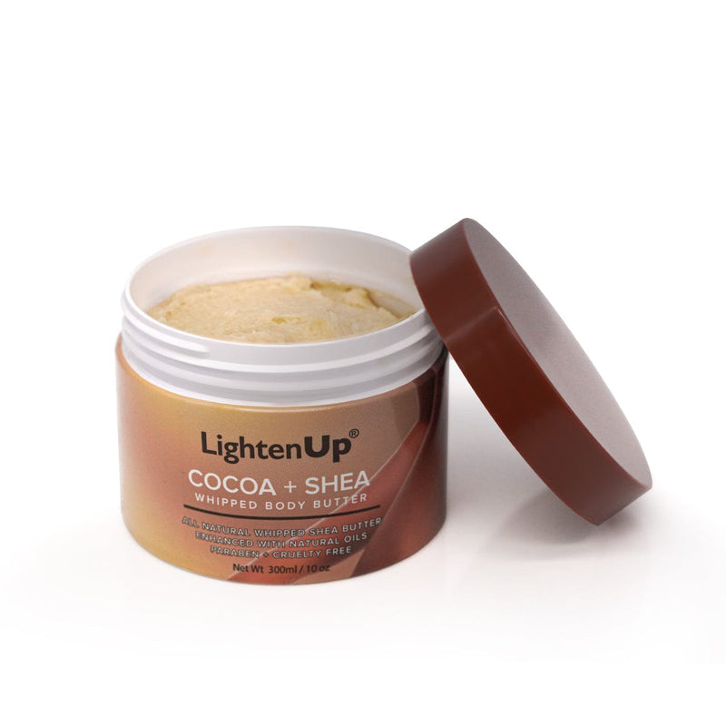 LightenUp Plus Cocoa Shea Body Butter Jar 300ml / 10 fl oz