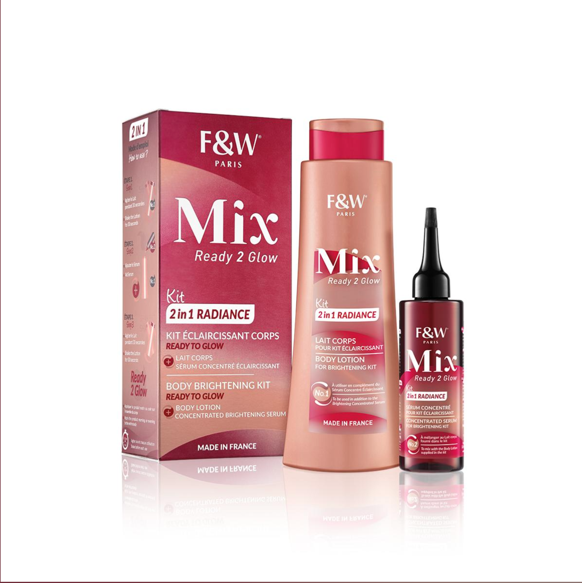 FW MIX Brightening KIT Body lotion and Serum 400ml - Fair & White
