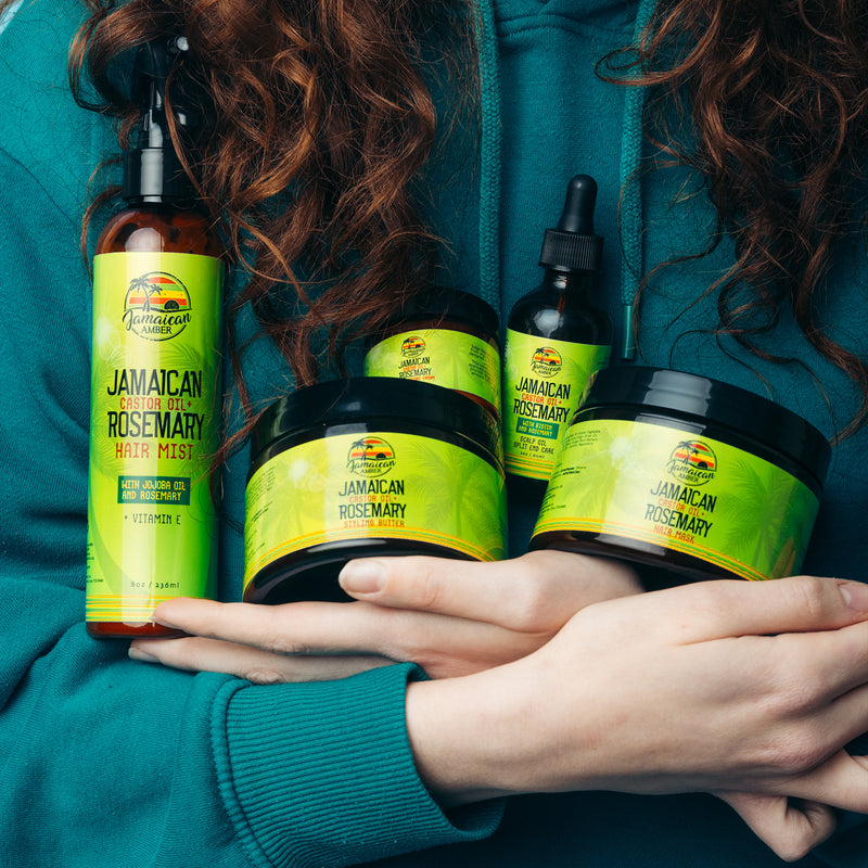 Jamaican Amber Jamaican Castor Oil & Rosemary Hair Oil  2 oz/60 ml