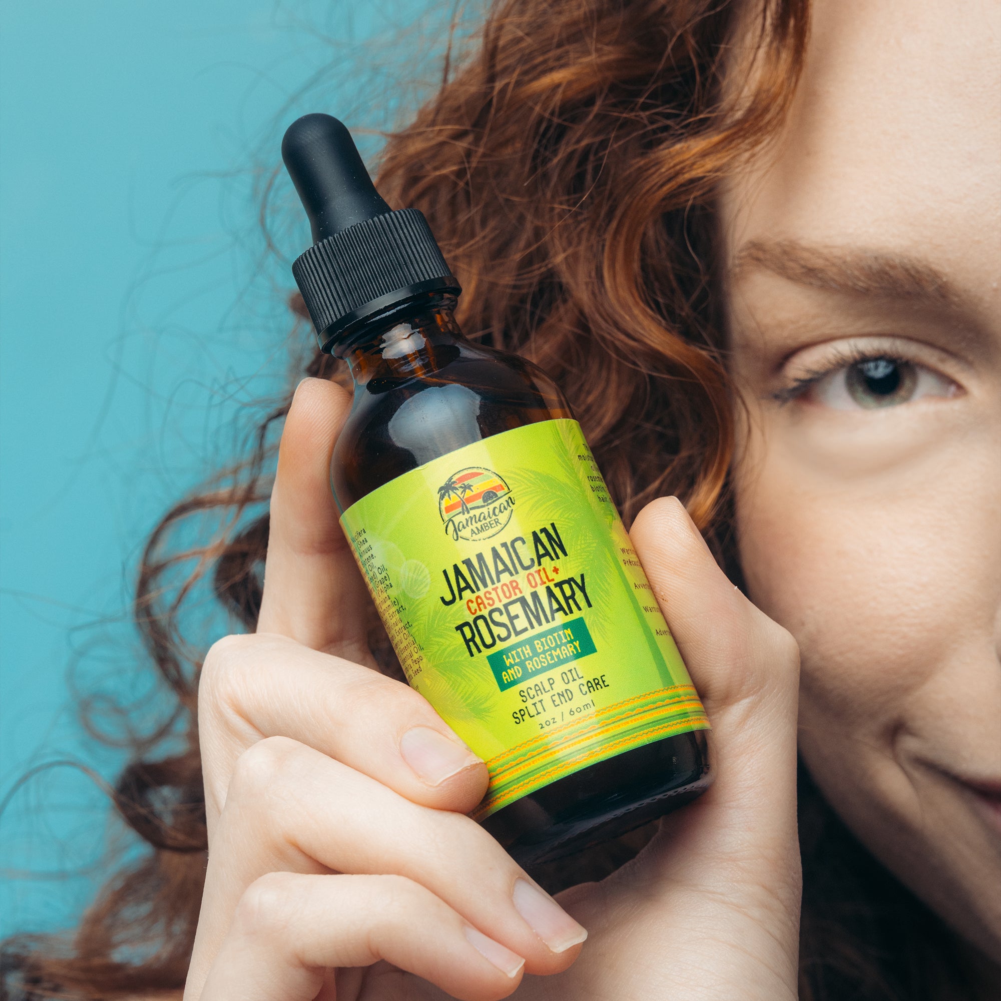 Jamaican Amber Jamaican Castor Oil & Rosemary Hair Oil  2 oz/60 ml