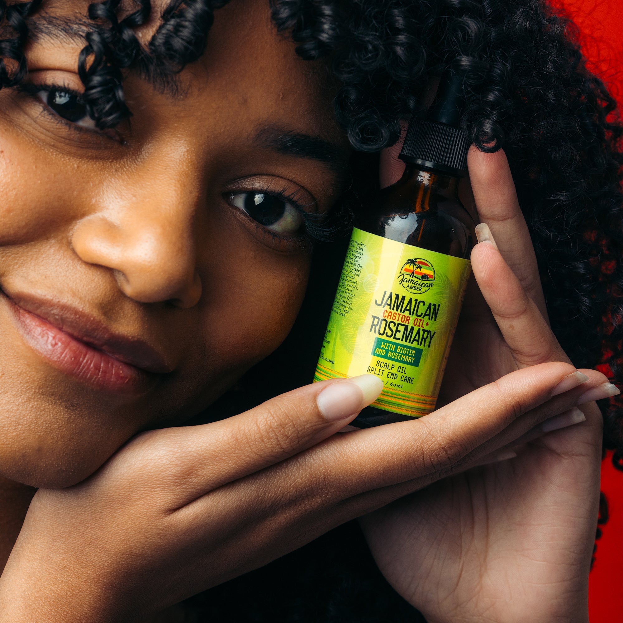 Jamaican Amber Jamaican Castor Oil & Rosemary Hair Oil  2 oz/60 ml