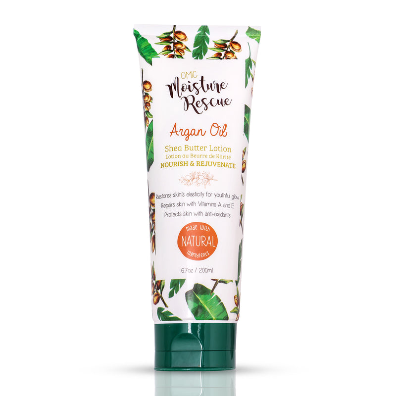 Tube de lotion au beurre de karité Moisture Rescue avec huile d'argan