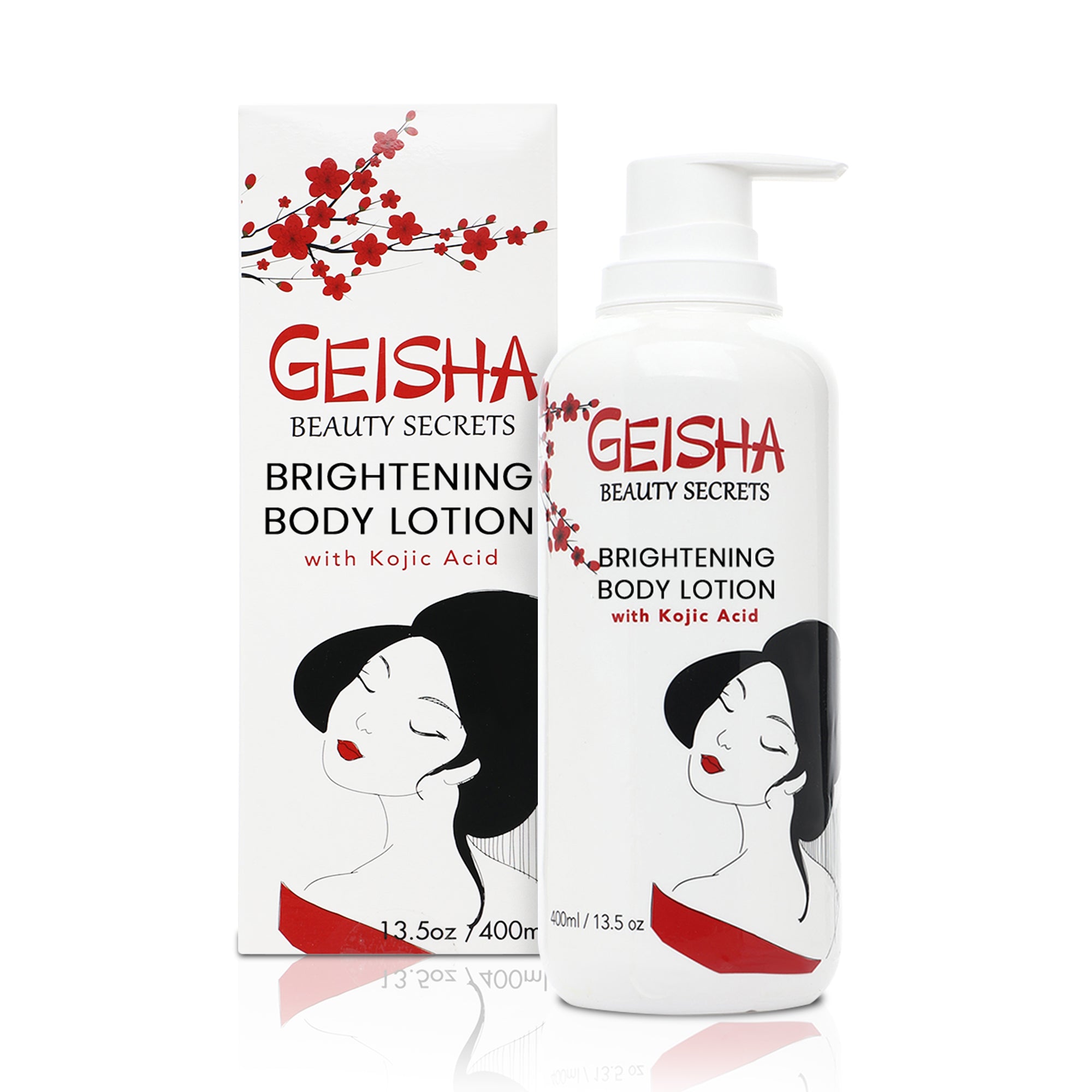 Geisha Beauty Secrets Verhelderende bodylotion met kojiczuur - 400ml / 13 fl oz