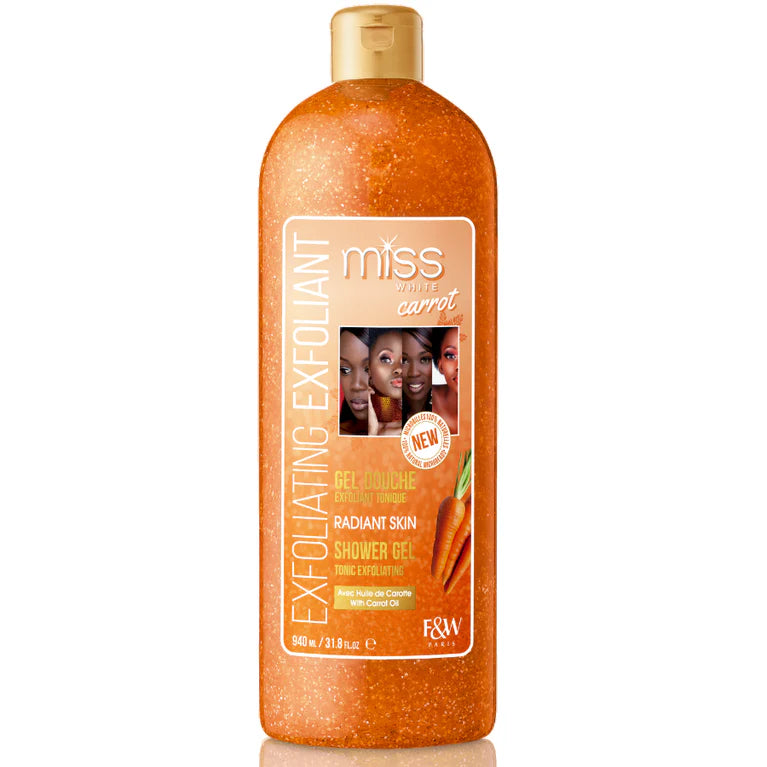 F&W Miss White Carrot  Riadiant Skin Exfoliating Shower Gel 940 ml