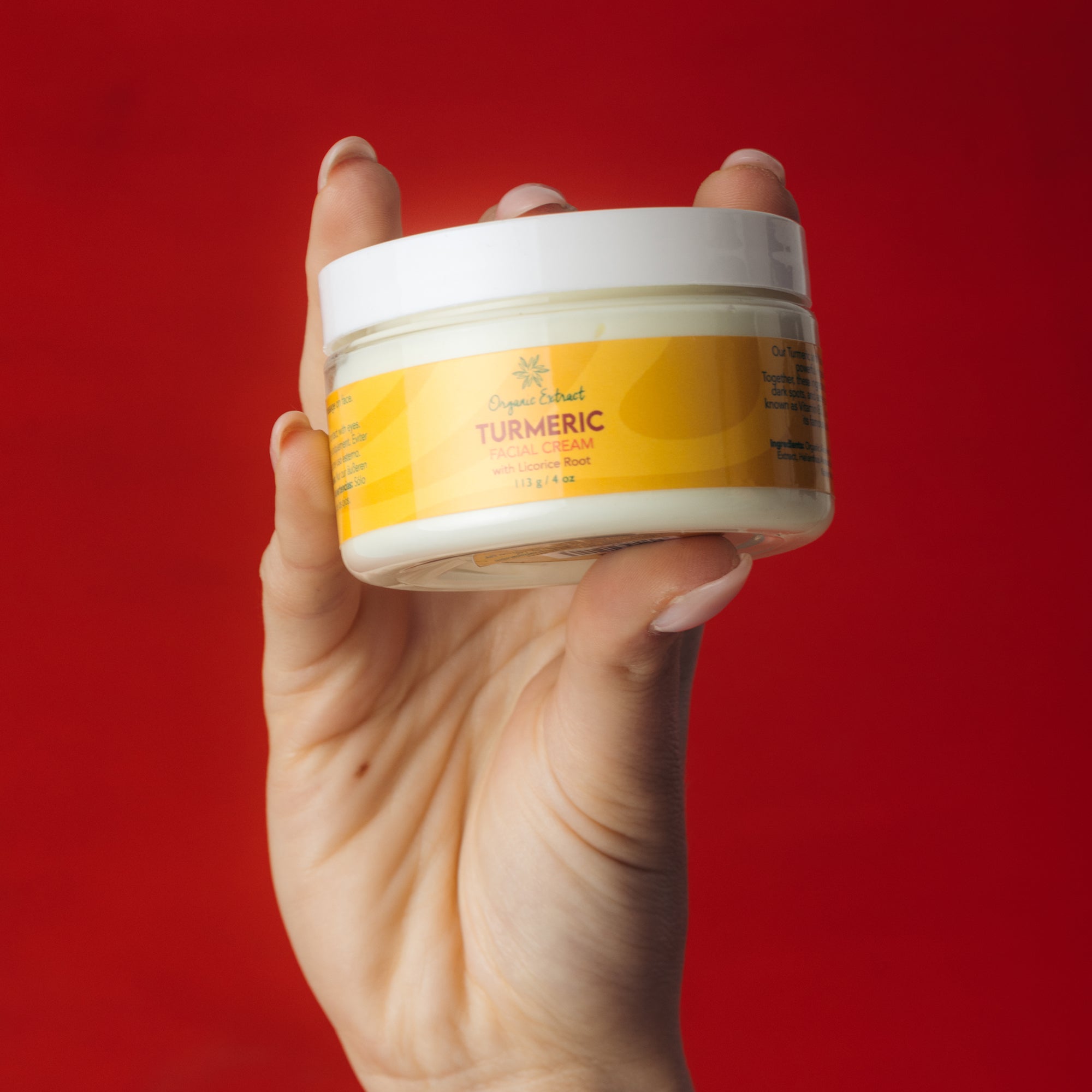 Organic Extract Turmeric Facial Cream 4 oz/118 ml