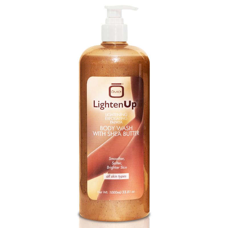 Omic LightenUp PLUS Exfoliating Papaya Body Wash met Shea Butter - 1000ml / 33.81 Oz