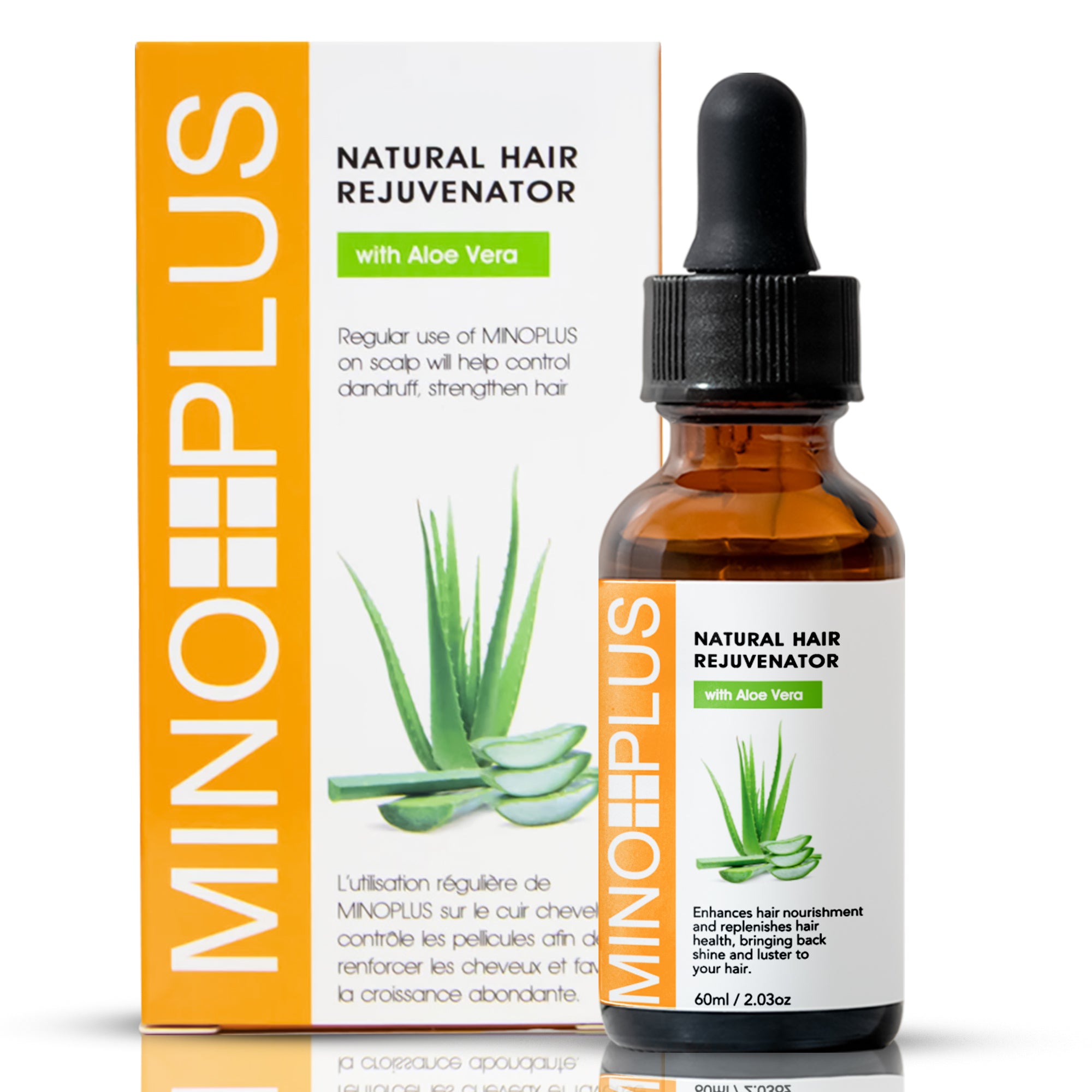 Ringiovanitore per la crescita dei capelli Minoplus con succo di aloe - 60 ml / 1 oz