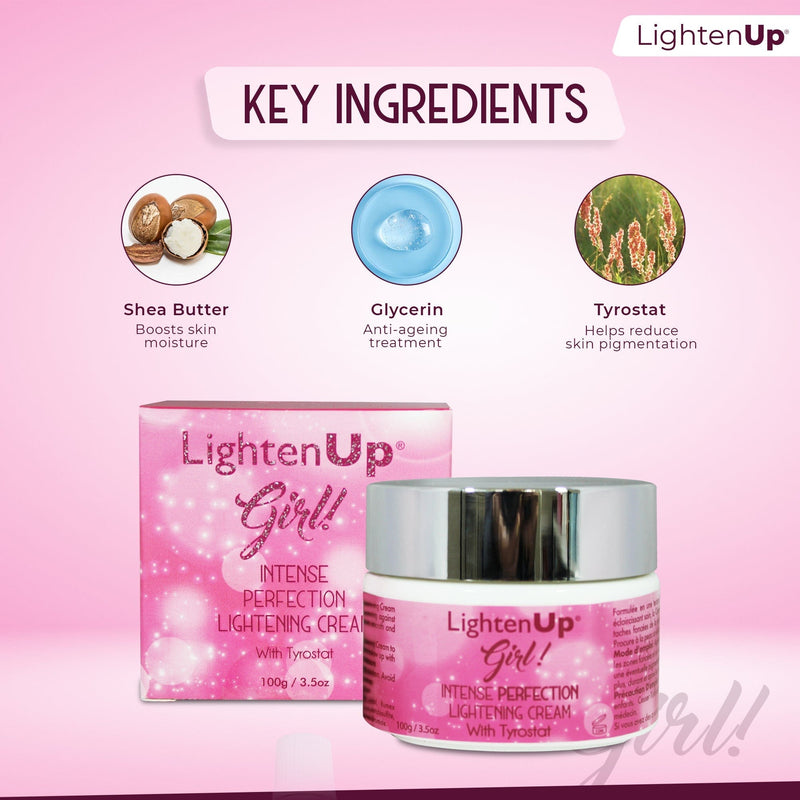 Omic LightenUp Girl! Intense Perfection Lightening Cream - 100g / 3.5 Oz Mitchell Brands - Mitchell Brands - Skin Lightening, Skin Brightening, Fade Dark Spots, Shea Butter, Hair Growth Products