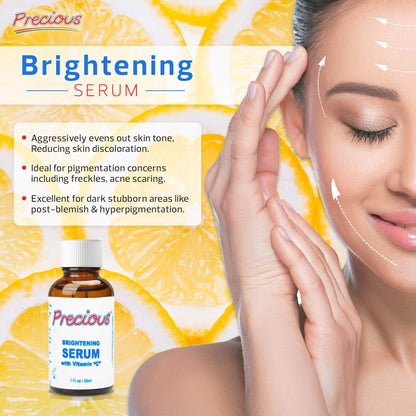 Precious Serum Aclarador con Vitamina C 30ml Precious - Mitchell Brands - Aclarar la piel, aclarar la piel, desvanecer manchas oscuras, manteca de karité, productos para el crecimiento del cabello