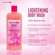 Omic LightenUp Girl! Exfoliating Shower Gel - 1000ml / 33.81 Oz Mitchell Brands - Mitchell Brands - Skin Lightening, Skin Brightening, Fade Dark Spots, Shea Butter, Hair Growth Products