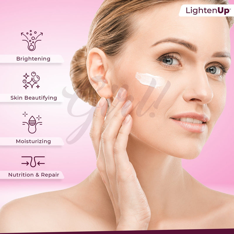 Omic LightenUp Girl! Intense Perfection Lightening Cream - 100g / 3.5 Oz Mitchell Brands - Mitchell Brands - Skin Lightening, Skin Brightening, Fade Dark Spots, Shea Butter, Hair Growth Products