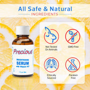 Precious Brightening Serum with Vitamin C 30ml Precious - Mitchell Brands - Skin Lightening, Skin Brightening, Fade Dark Spots, Shea Butter, Hair Growth Products