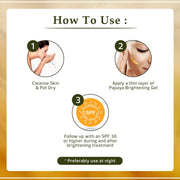 Organic Extract of Papaya Brightening Gel Tube - 30g / 1 Oz FleurDeLis - Mitchell Brands - Skin Lightening, Skin Brightening, Fade Dark Spots, Shea Butter, Hair Growth Products