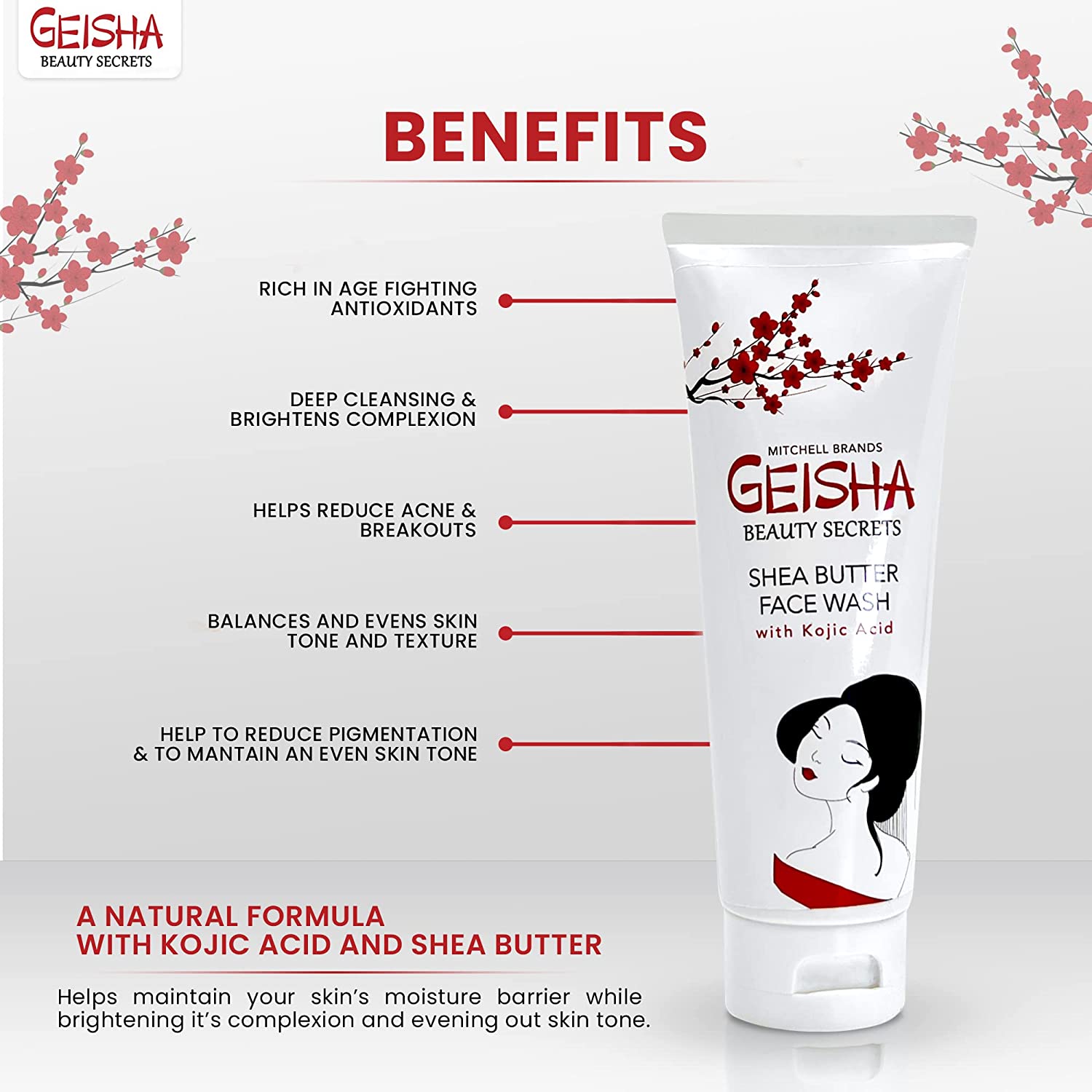 Nigh Aghaidh Aigéad Geisha Kojic 118ml