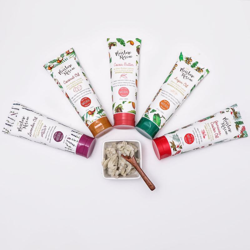 Moisture Rescue Shea Butter Lotion Tube  with Coconut Oil Mitchell Brands - Mitchell Brands - Skin Lightening, Skin Brightening, Fade Dark Spots, Shea Butter, Hair Growth Products