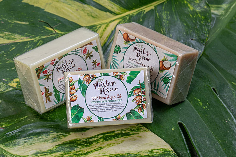 BOGO Moisture Rescue Shea Butter Soap with Argan Oil Omic Moisture Rescue - Mitchell Brands - Skin Lightening, Skin Brightening, Fade Dark Spots, Shea Butter, Hair Growth Products